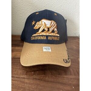California Republic Original Adjustable Hat Cap - New Blue Tan